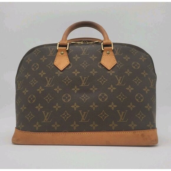 LOUIS VUITTON ALMA HANDBAG MONOGRAM M51130 SD0965 Large 9 X 13.5 X 6.3 Authentic - Picture 1 of 16